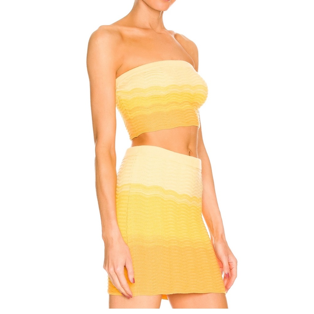 Avalon Knit Two Piece Set by Camila Coelho in Yellow Ombré, Size Small